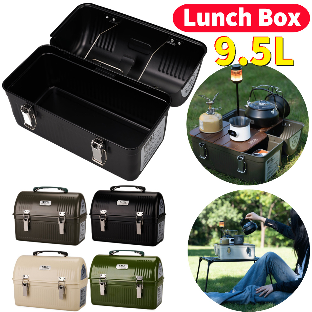 Outdoor Camping Store - Metalowa skrzynka na lunch w stylu