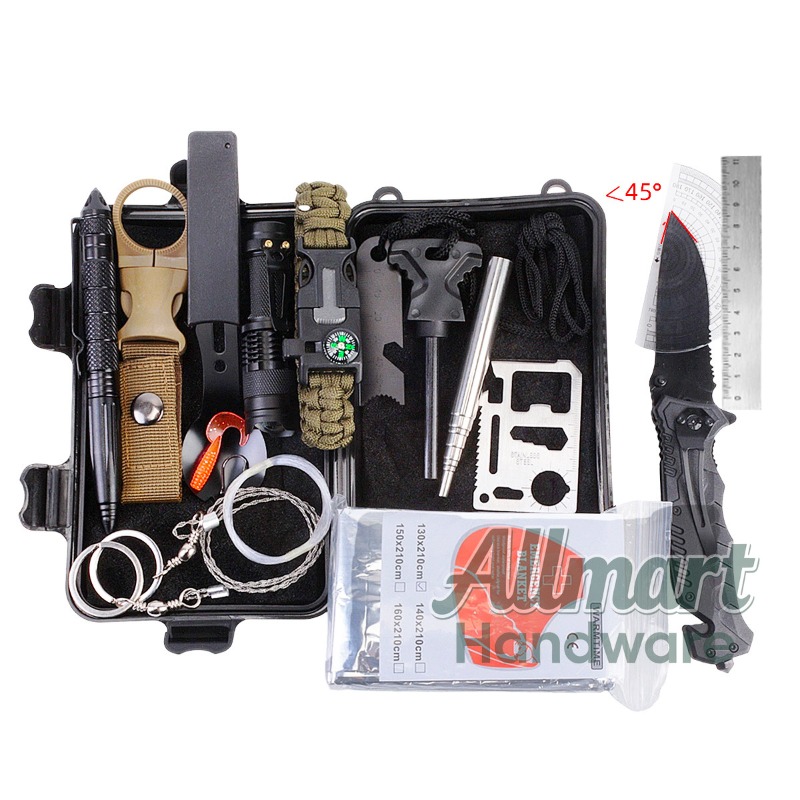 Outdoor Camping Kit - Wielofunkcyjny przenośny zestaw narzędzi survivalowych EDC,