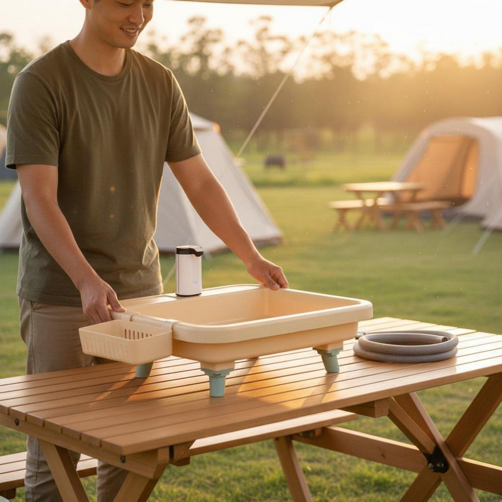 Outdoor Camping Sink - Przenośny zlew kempingowy z wbudowanym kranem