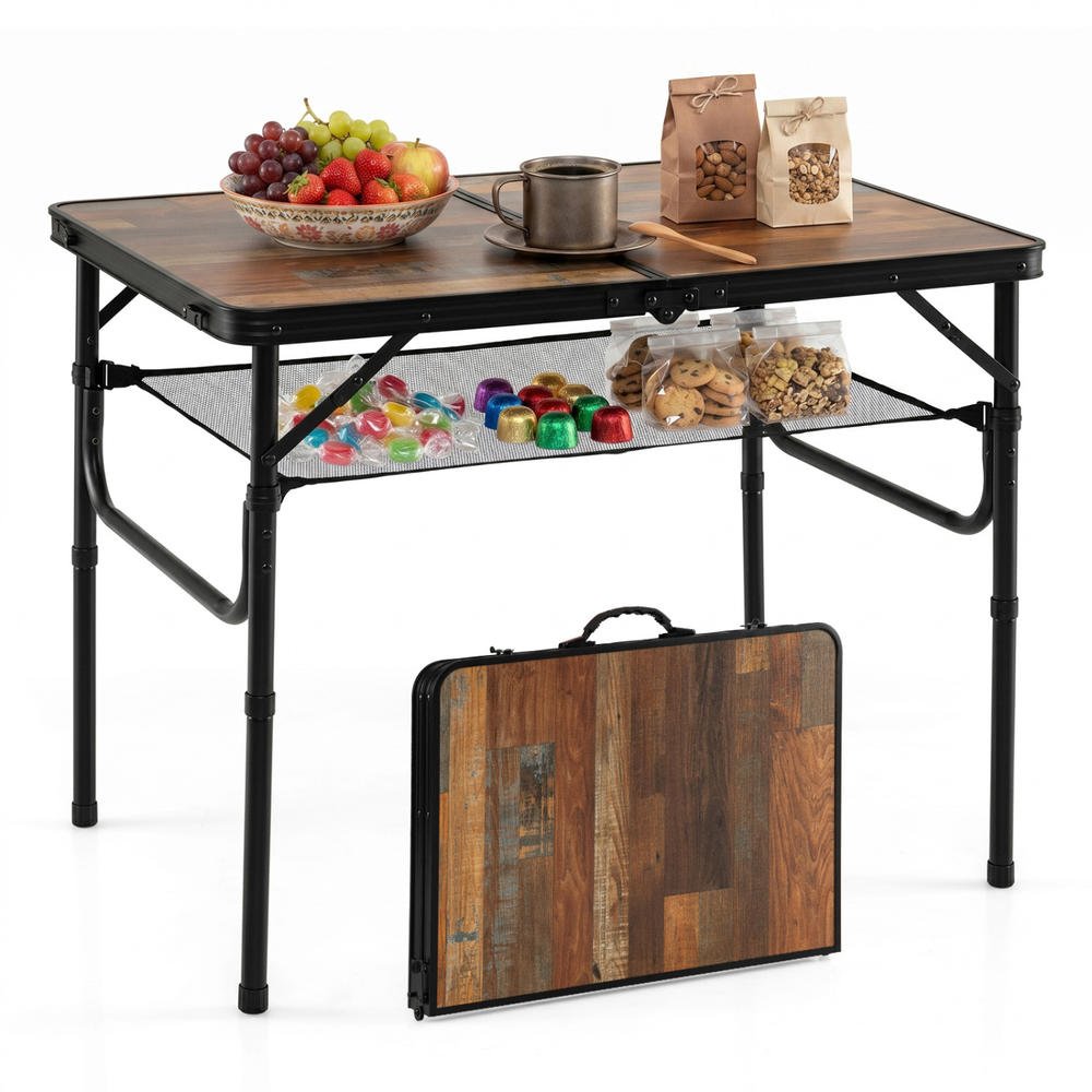 Camp Table Folding - Składany stolik kempingowy, stolik piknikowy, regulowana