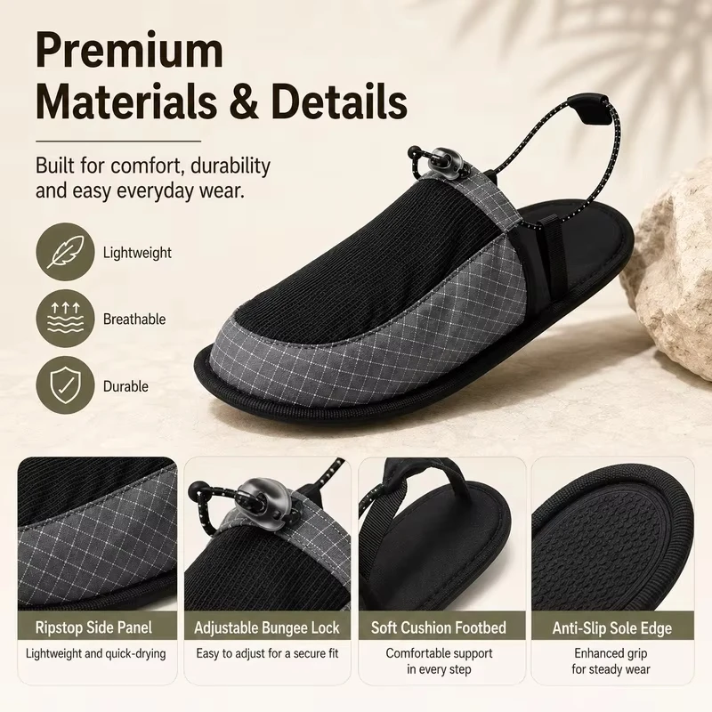 Outdoor Camping Slippers - Ultralekkie składane buty outdoorowe dla mężczyzn