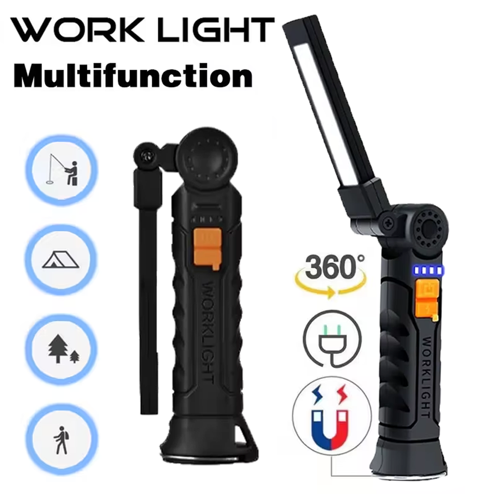 Battery Outdoor Camping - Przenośna latarka LED COB ładowana przez
