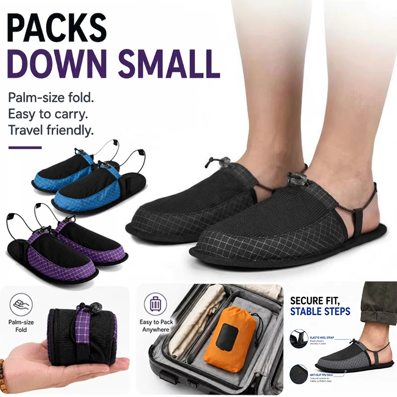 Outdoor Camping Slippers - Przenośne, składane kapcie podróżne, idealne na
