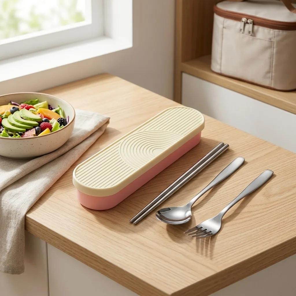 Camp Utensil Set - Przenośny zestaw sztućców ze stali nierdzewnej