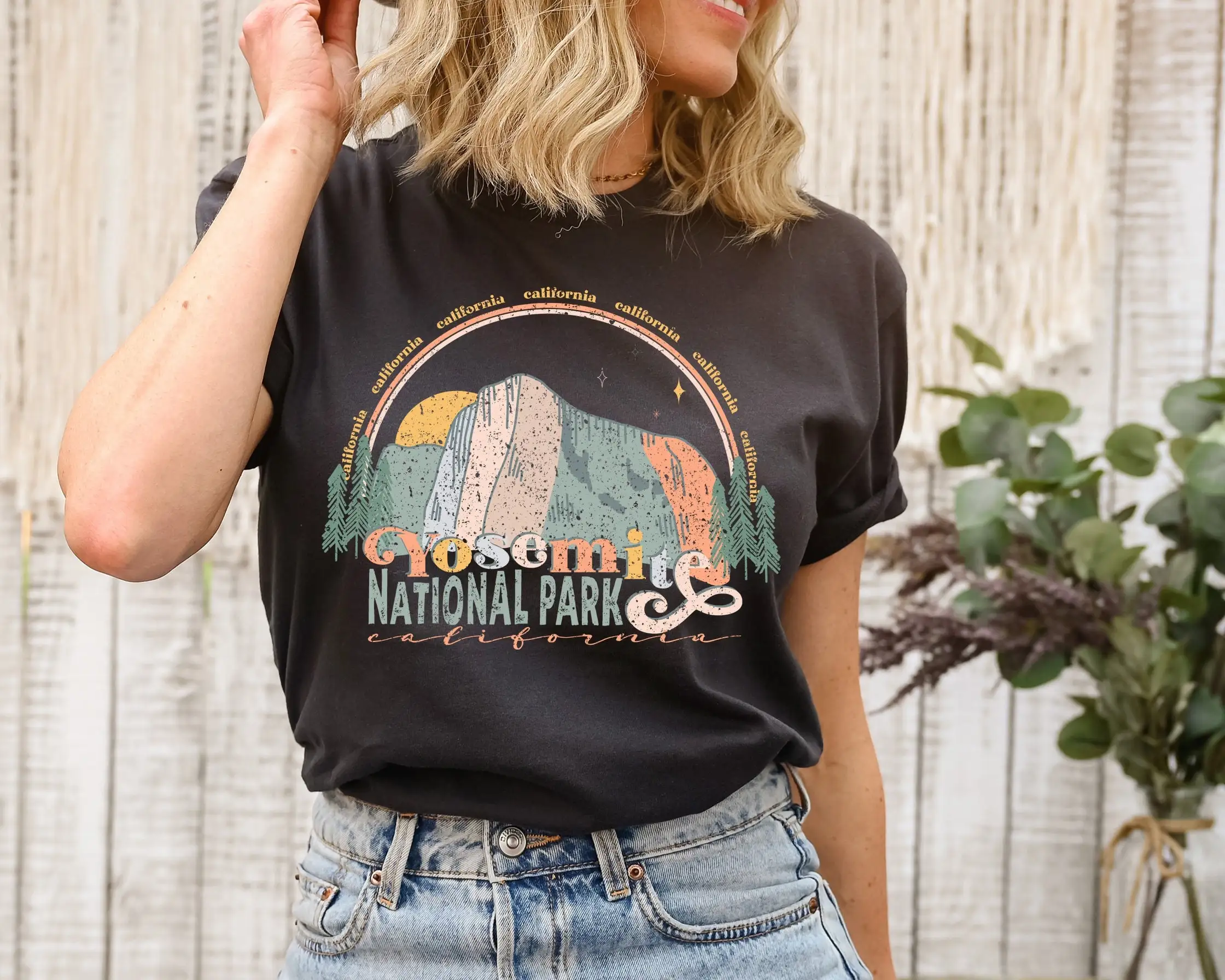Outdoor Camping Yosemite - Koszulka Park Narodowy Yosemite Kalifornia Wędrówki