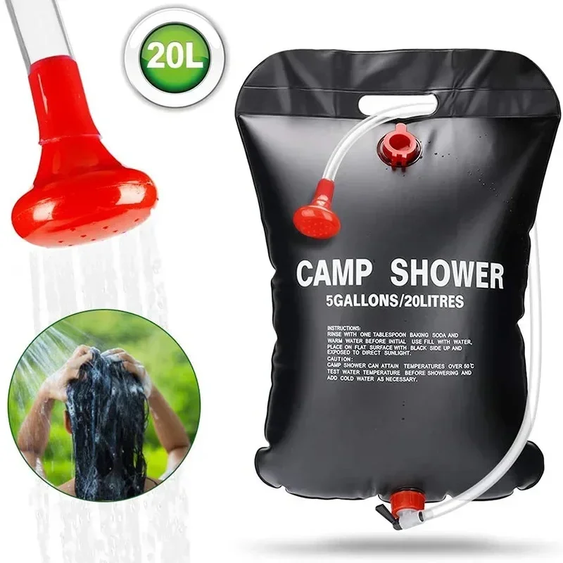 Outdoor Camping Sink - Duża, 20-litrowa torba prysznicowa na zewnątrz