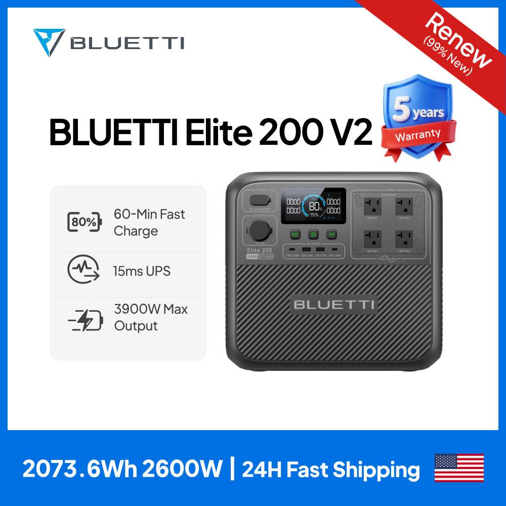 Outdoor Camping Kit - 【Renew】BLUETTI Elite 200 V2 Przenośna Stacja