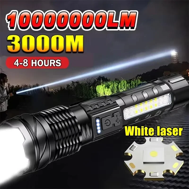 Battery Outdoor Camping - Mocna latarka LED z wyświetlaczem naładowania