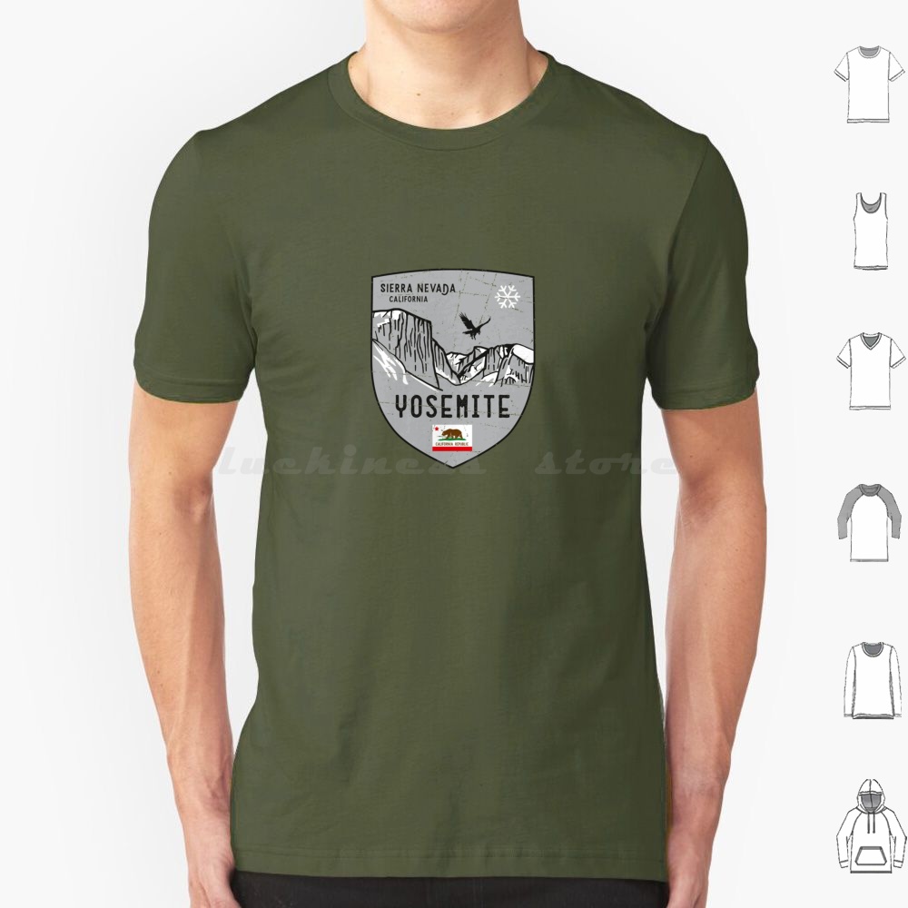 Outdoor Camping Yosemite - Koszulka z emblematem Yosemite Kalifornia Duży