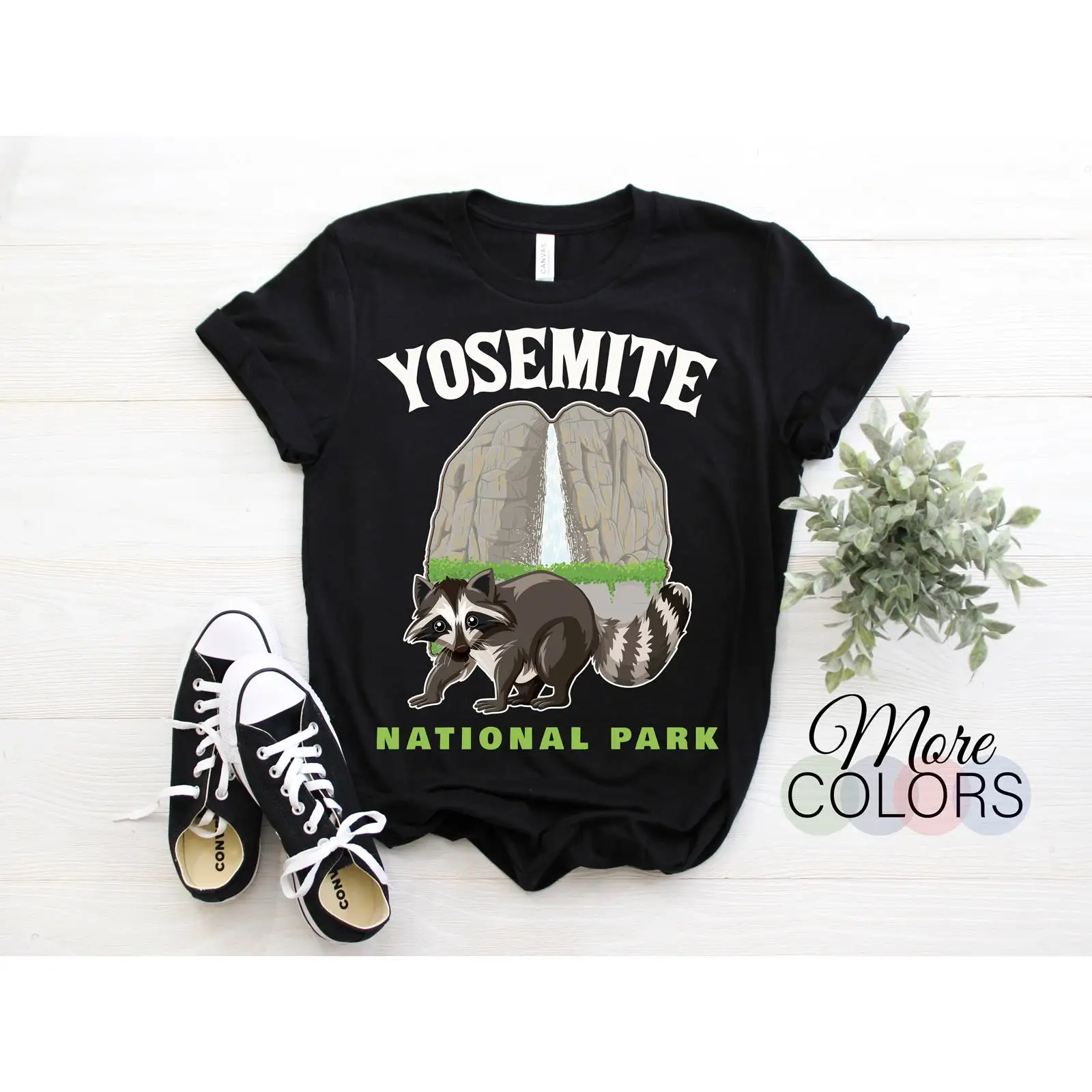 Koszulka z szopem praczem z Pa – Outdoor Camping Yosemite recenzja i cena