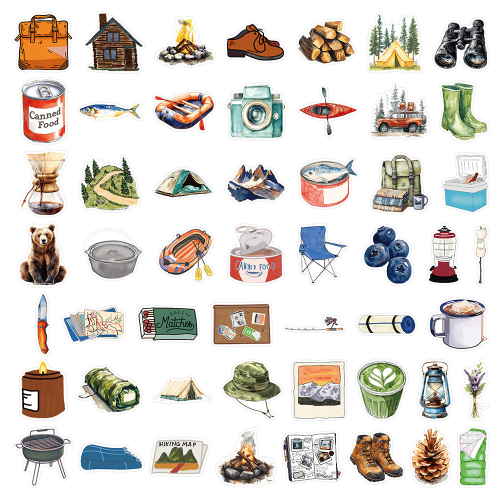 52 sztuki estetycznych nakleje – Outdoor Camping Store recenzja i cena