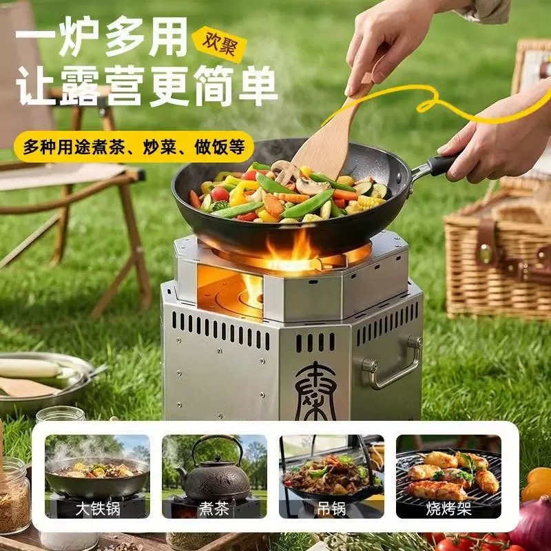 Kuchenka na drewno ze stali ni – Outdoor Camping Burner recenzja i cena