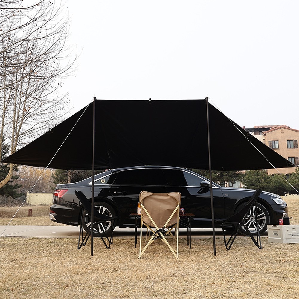 Czarna, matowa markiza samocho – Outdoor Camping Car Tail Tent recenzja i cena