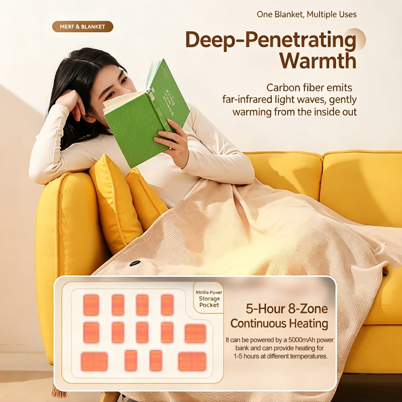 Koc elektryczny zasilany przez – Outdoor Camping Heated Blanket recenzja i cena