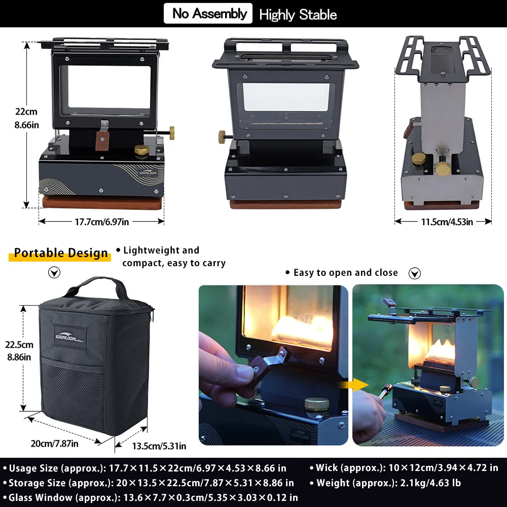Soomloom – przenośna, stylowa  – Outdoor Camping Burner recenzja i cena