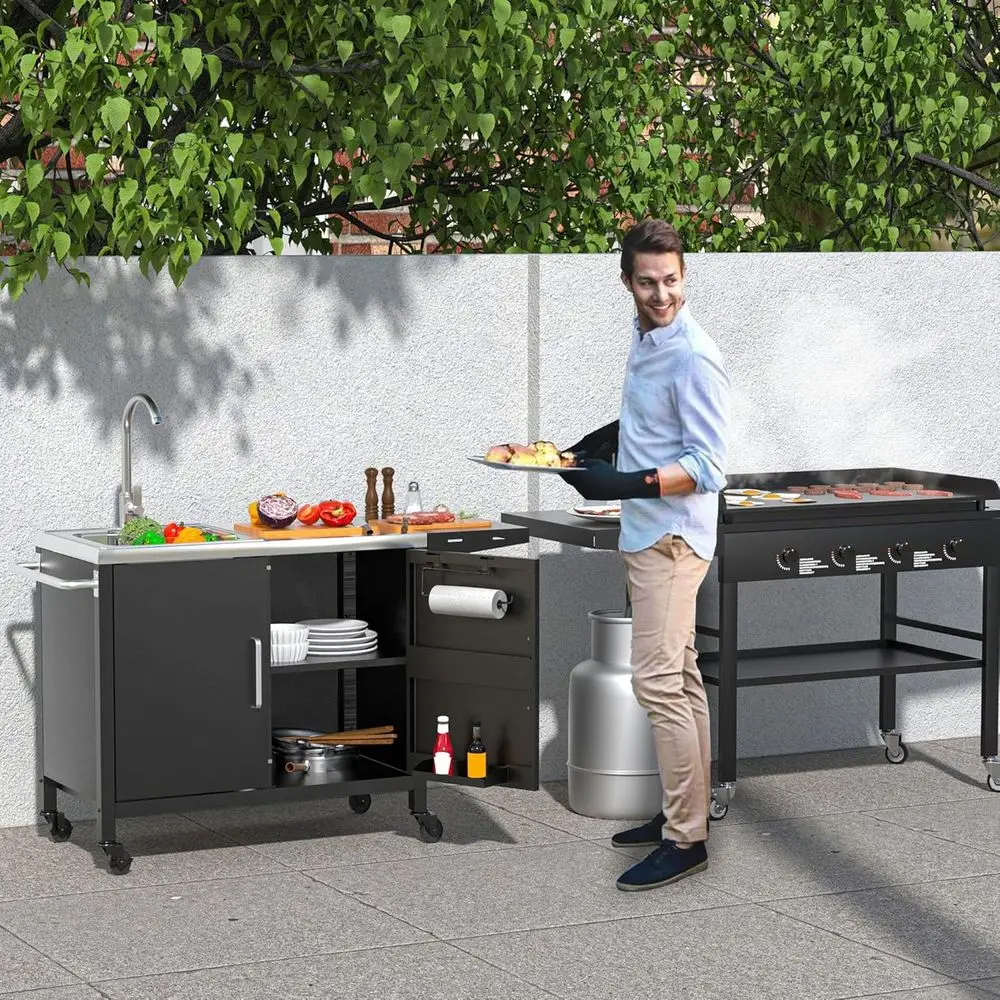 Wyspa kuchenna na zewnątrz ze  – Outdoor Camping Sink recenzja i cena