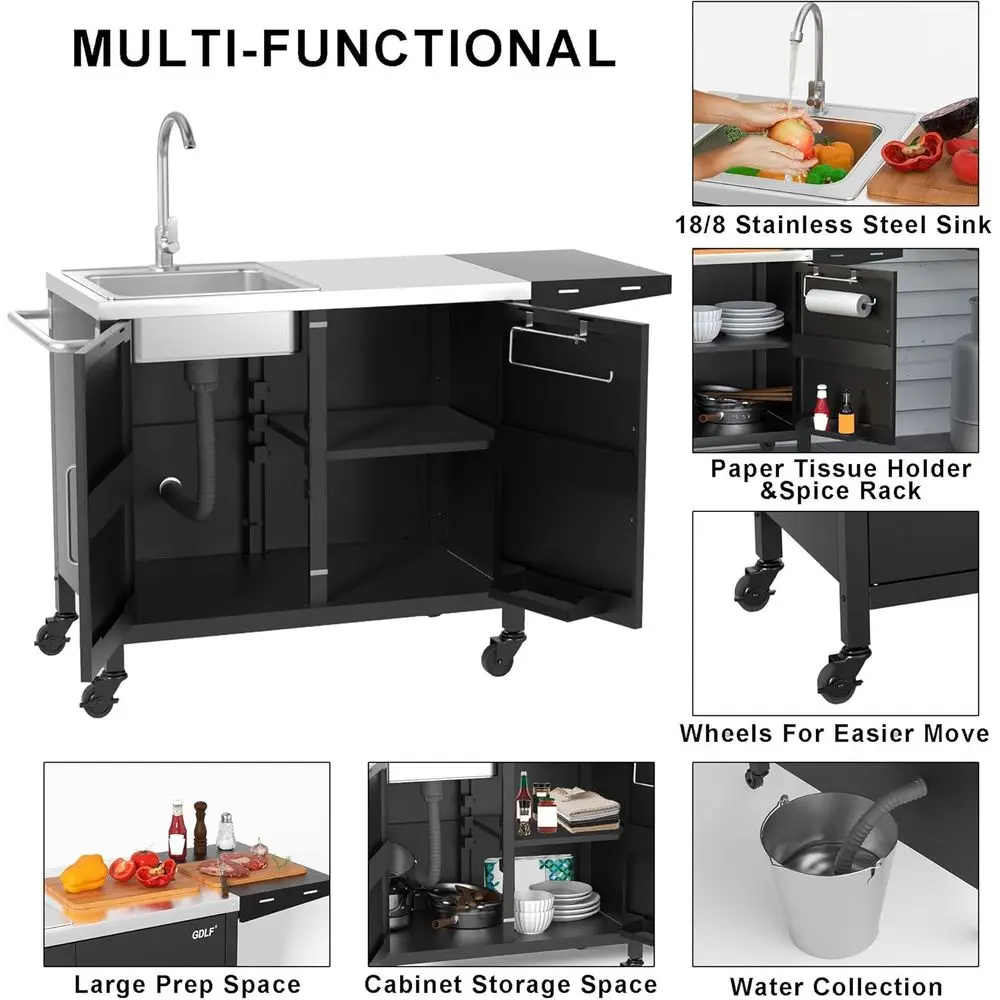 Wyspa kuchenna na zewnątrz ze  – Outdoor Camping Sink recenzja i cena