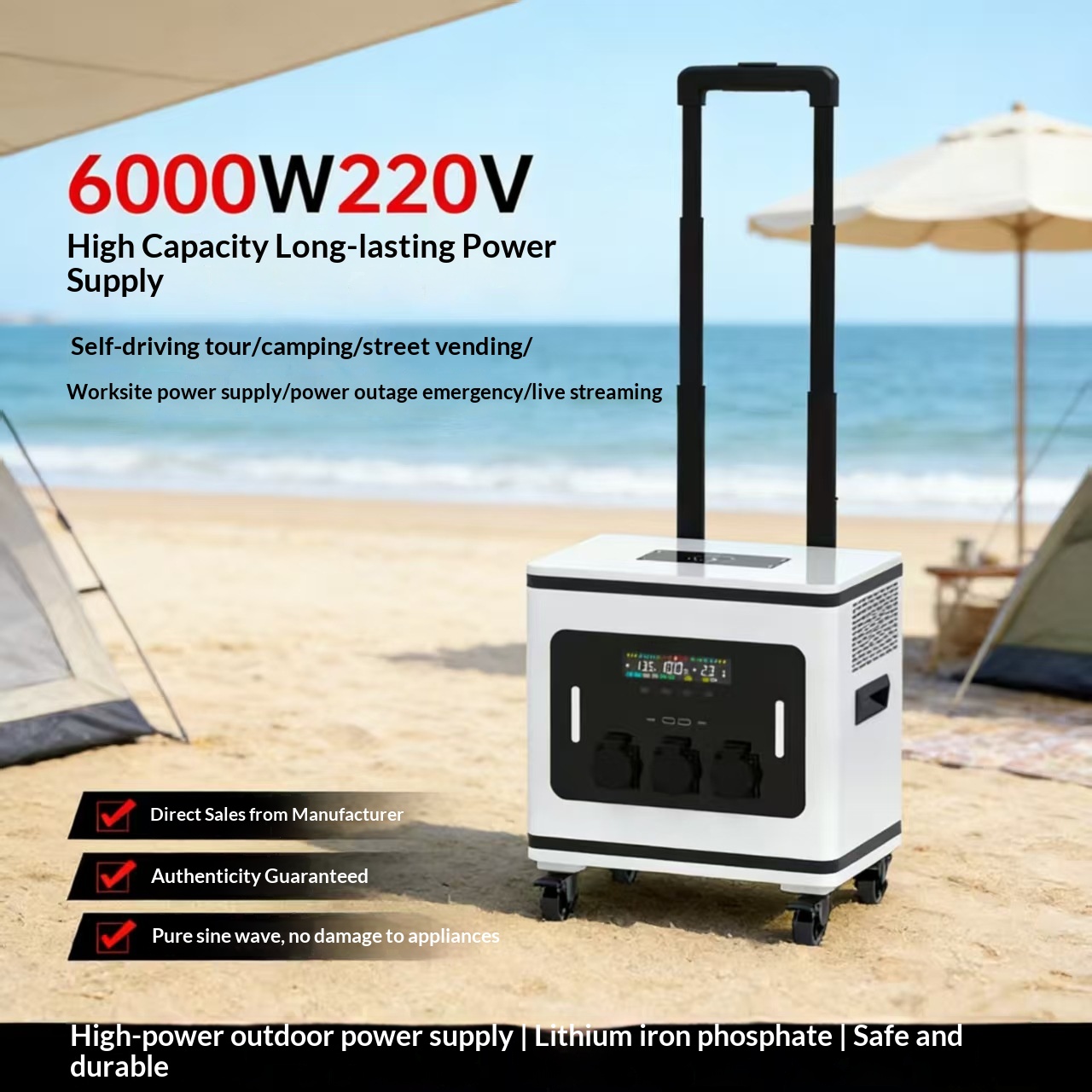 Zewnętrzny mobilny zasilacz z  – Battery Outdoor Camping recenzja i cena