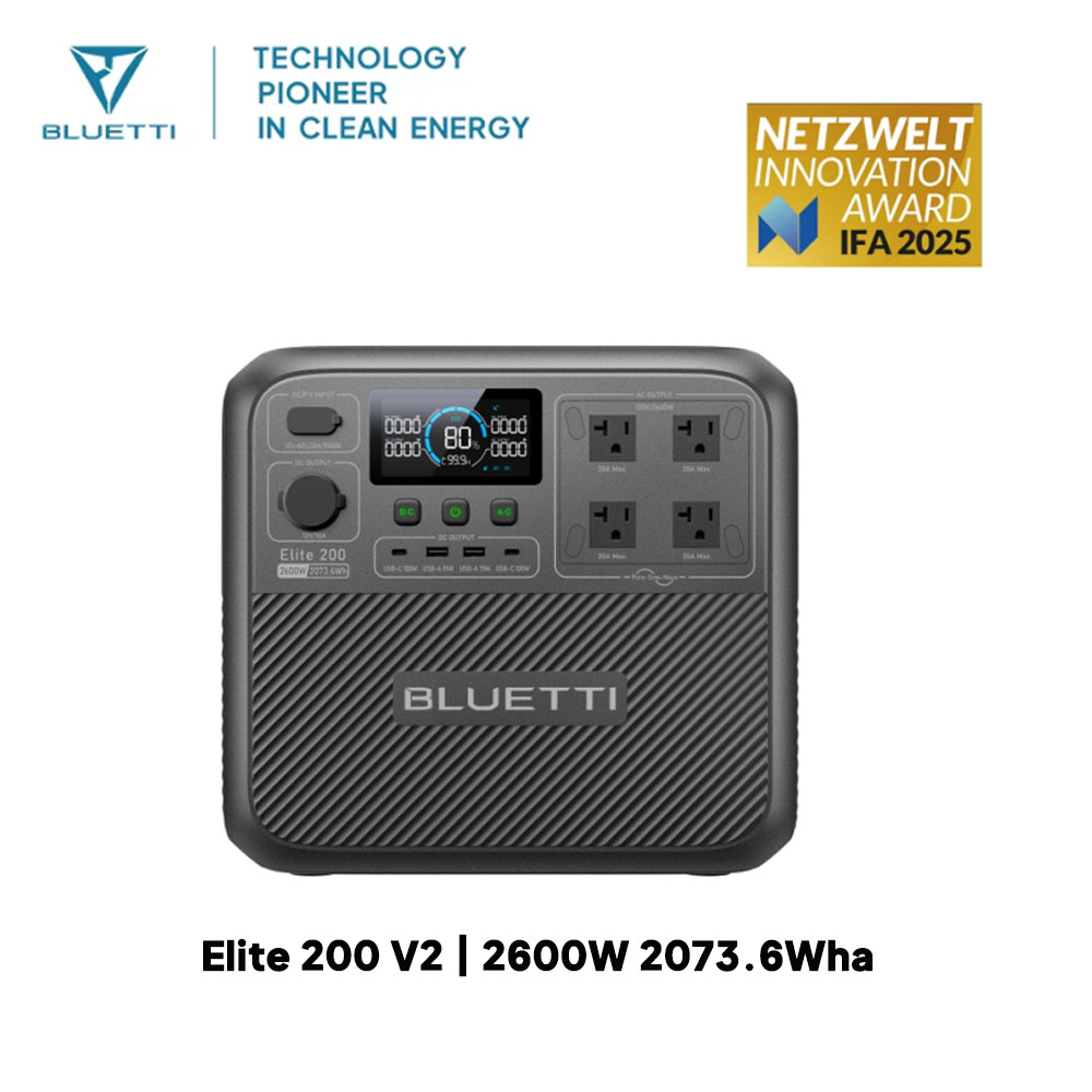 【Renew】BLUETTI Elite 200 V2 Pr – Outdoor Camping Kit recenzja i cena