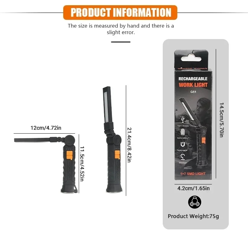 Przenośna latarka LED COB, ład – Battery Outdoor Camping recenzja i cena