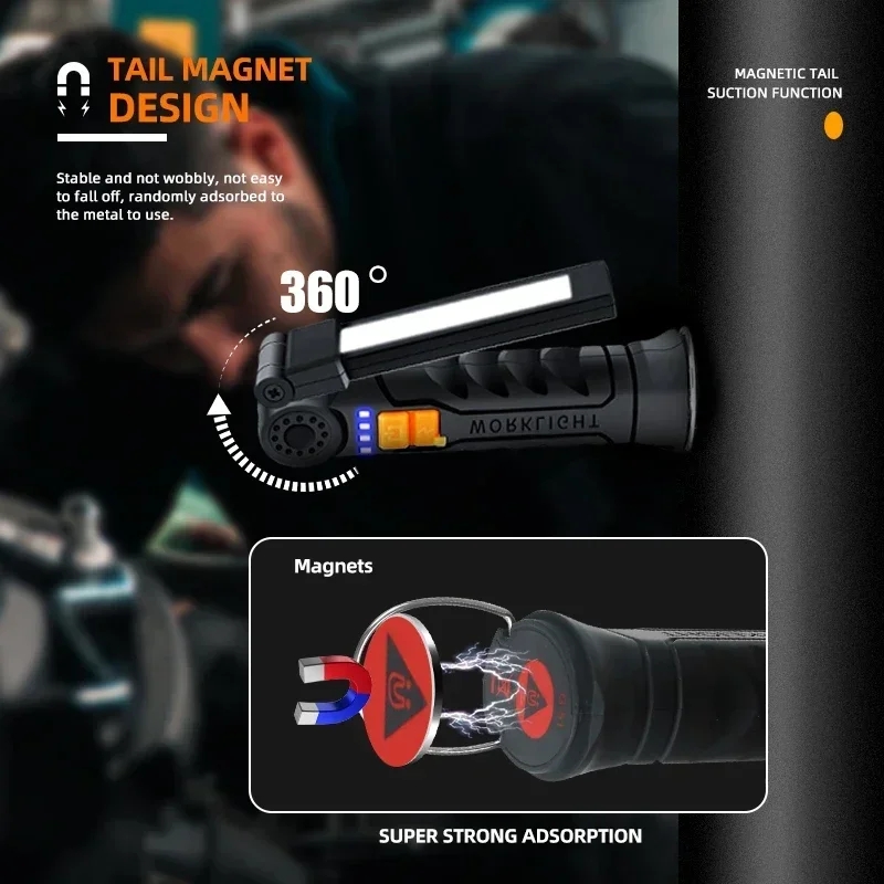 Przenośna latarka LED COB, ład – Battery Outdoor Camping recenzja i cena