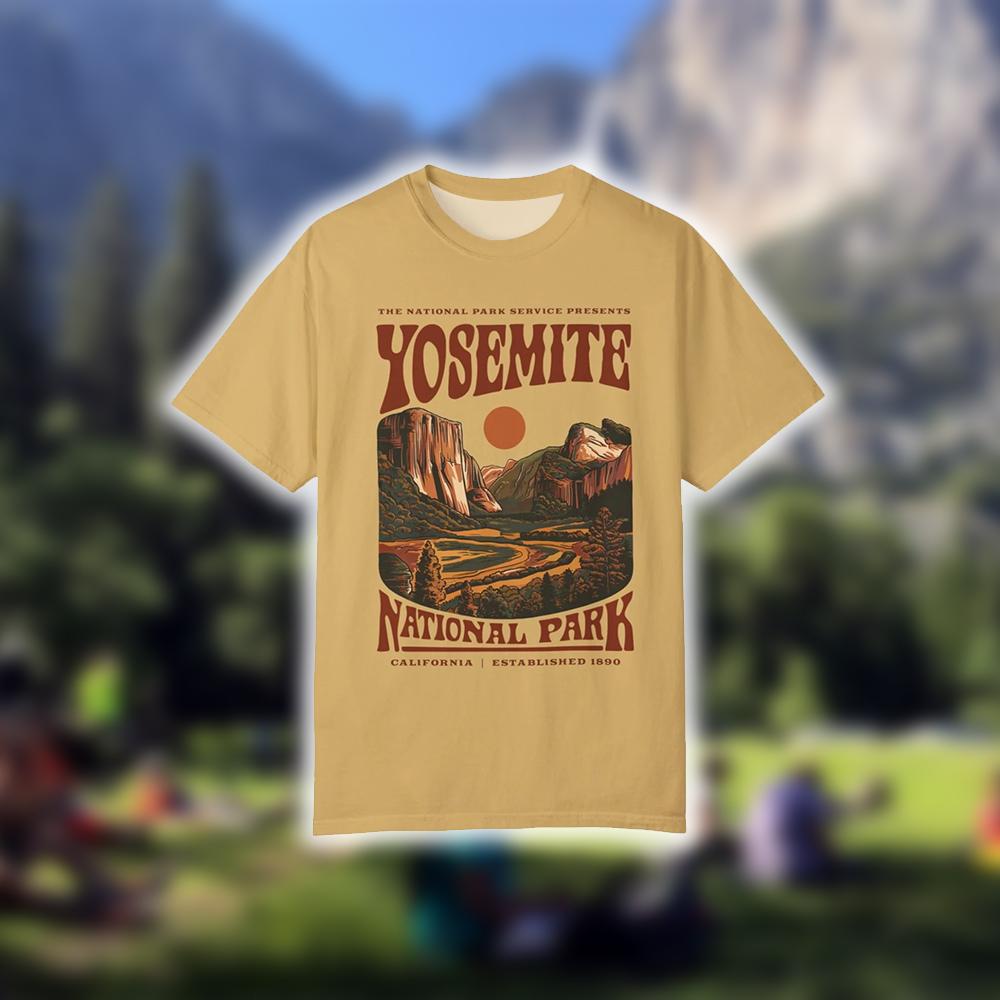 Koszulka z nadrukiem vintage P – Outdoor Camping Yosemite recenzja i cena