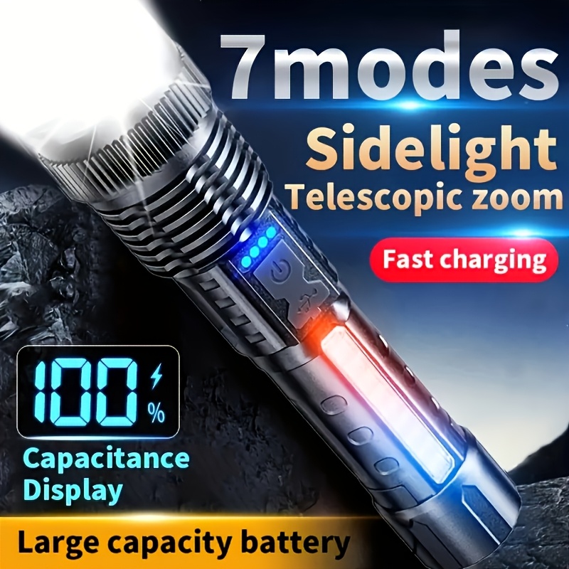 Mocna latarka LED z wyświetlac – Battery Outdoor Camping recenzja i cena